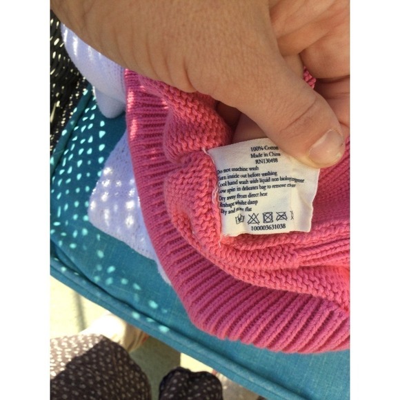 Jack Willis knitwear womens sweater size 2 white pink colorblock cotton England - Picture 8 of 10